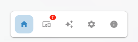 Badge with number of lights on