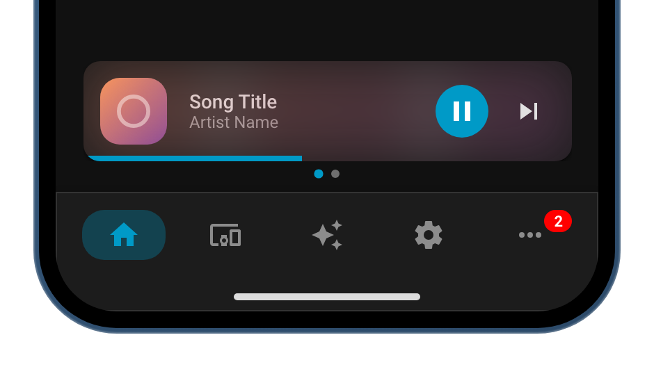 Media player carousel