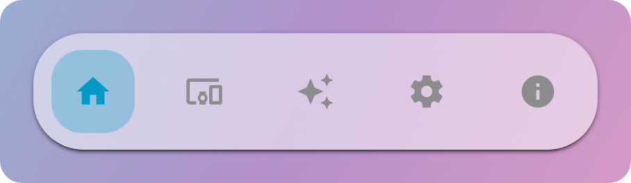 iOS glass effect