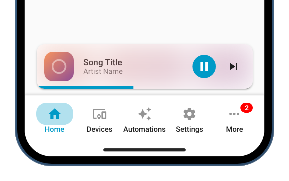 Navbar Card on a phone