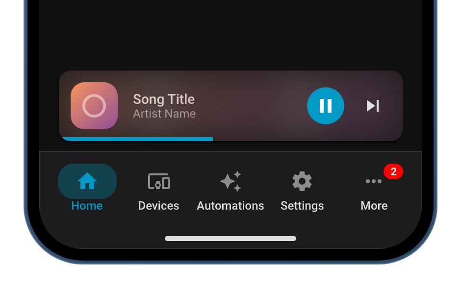 Navbar Card on a phone